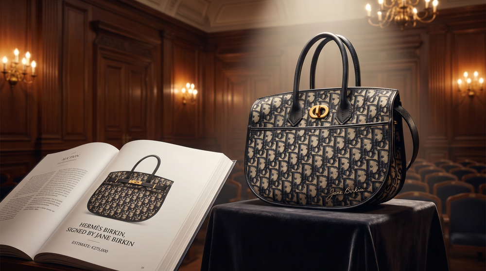 一只傳奇手袋的傳奇簽名：Jane Birkin 雙簽名 Hermès Birkin 現身拍賣市場